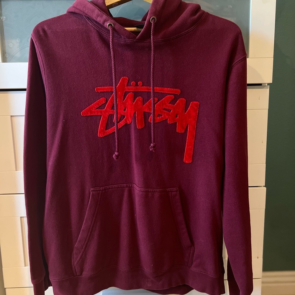 Maroon Stussy Hoodie